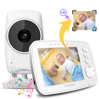 Baby Monitor pentru bebelusi,Sistem Monitorizare Video si Audio Wireless, Raza 300 m, Ecran de 3,2 inch, temperatura - 5