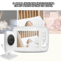 Baby Monitor pentru bebelusi,Sistem Monitorizare Video si Audio Wireless, Raza 300 m, Ecran de 3,2 inch, temperatura - 10