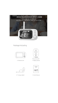 Baby Monitor si Camera Audio-Video Wireless Pentru Supravegherea Copilului RoHs® SPY HappyKID Ecran HD XXL 3.2 Inch LCD - 13