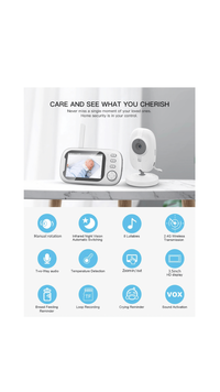 Baby Monitor si Camera Audio-Video Wireless Pentru Supravegherea Copilului RoHs® SPY HappyKID Ecran HD XXL 3.2 Inch LCD - 12