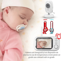 Baby Monitor si Camera Audio-Video Wireless Pentru Supravegherea Copilului RoHs® SPY HappyKID Ecran HD XXL 3.2 Inch LCD - 28