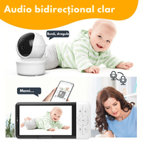 Baby Monitor WiFi 2in1 cu Aplicatie telefon, Camera Audio-Video Multi View, VisionHub®, Ecran UltraHD 1080P de 5inch - 8