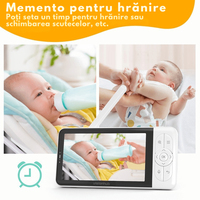 Baby Monitor WiFi 2in1 cu Aplicatie telefon, Camera Audio-Video Multi View, VisionHub®, Ecran UltraHD 1080P de 5inch - 2
