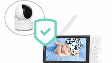 Baby Monitor WiFi 2in1 cu Aplicatie telefon, Camera Audio-Video Multi View, VisionHub®, Ecran UltraHD 1080P de 5inch