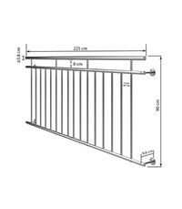 Balustrada balcon/terasa franceza, inox - 2