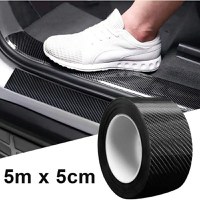 Banda Adeziva Carbon pentru Protectie si Tuning, Interior sau Exterior Auto, 5x500cm, Negru - 2