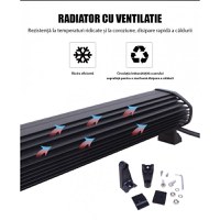 Bara Proiectoare LED Auto Offroad Techstar® PNG1, 36W, 12V-24V, 6000 K, 3500 Lumeni, IP 67, 17 Cm, Flood Beam 60° Cu - 2