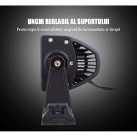 Bara Proiectoare LED Auto Offroad Techstar® PNG1, 36W, 12V-24V, 6000 K, 3500 Lumeni, IP 67, 17 Cm, Flood Beam 60° Cu - 4