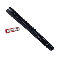 Baston cu electrosoc si lanterna Police X8, metalic, 35 cm, negru, acumulator rezerva inclus - 3