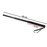 Baston telescopic din otel, 50 cm, 3 sectiuni - 2