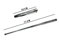 Baston telescopic din otel, argintiu, 77 cm, 4 sectiuni - 4