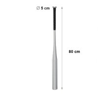 Bata de baseball IdeallStore®, aluminiu, 80 cm, argintiu - 2