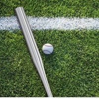 Bata de baseball IdeallStore®, aluminiu, 80 cm, argintiu - 8