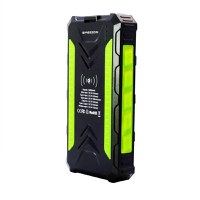 Baterie externa solara A+ Emeszon® 36000 mAh Type C USB 3A, incarcare wireless, IP66, LED, Quick Charge 3.0, negru-verde - 5