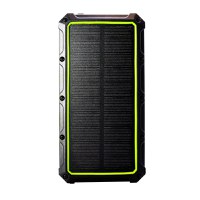 Baterie externa solara A+ Emeszon® 36000 mAh Type C USB 3A, incarcare wireless, IP66, LED, Quick Charge 3.0, negru-verde - 6