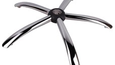Baza metalica pentru scaun directorial, 58 cm, argintie