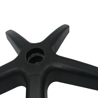 Baza pentru scaun directorial, plastic, 48 cm, neagra - 5