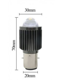Bec LED BA20D (H6) pentru far moto, Atv, scuter, putere 15W, luminozitate 1200 Lm, 12V BA20D-15W - 6