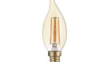 Bec LED Vintage Flacara 4W E14, 400lm, Lumina Calda 2500K, Auriu - Optonica