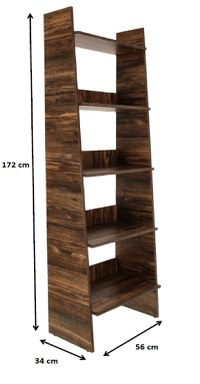 Biblioteca cu 5 rafturi, maro, 56x34x172 cm - 4