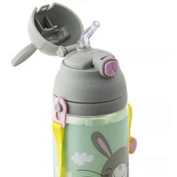 Bidon cu pai AMBITION JUNIOR Orsi, 420ml, tip gentuta pentru copii, design iepuras - 2