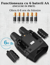 Binoclu digital pentru vanatoare, night vision 300m, inregistrare video, zoom reglabil - 2