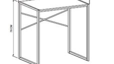 Birou copii fete, roz, 78x46x76 cm