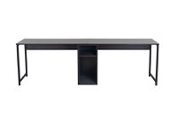 Birou de studiu, Hanah Home, pal melaminat, antracit si negru, 240x60x74 cm - 5