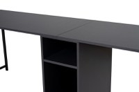 Birou de studiu, Hanah Home, pal melaminat, antracit si negru, 240x60x74 cm - 7