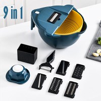 Bol Multifunctional 9 in 1 cu 6 Atasamente razatoare, Aparat de decojit inclus, Functie strecuratoare - 5