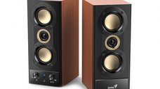 Boxe Genius SP-HF800BT pentru PC, 20 W, Bluetooth, finisaj din lemn