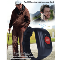 Bratara inteligenta 4G cu buton de panica pentru varstnici, Ceas Smart GPS pentru seniori cu buton SOS, monitorizare - 8