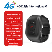 Bratara inteligenta 4G cu buton de panica pentru varstnici, Ceas Smart GPS pentru seniori cu buton SOS, monitorizare - 1
