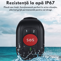 Bratara inteligenta 4G cu buton de panica pentru varstnici, Ceas Smart GPS pentru seniori cu buton SOS, monitorizare - 2