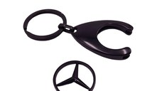 Breloc de chei IdeallStore, Black Mercedes, 7.5 cm, metal, negru