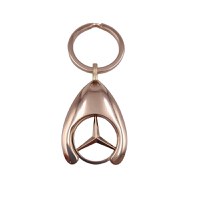 Breloc de chei IdeallStore, Gold Mercedes, 7.5 cm, metal, auriu - 2