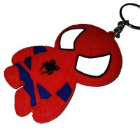Breloc Spiderman pentru copii, cauciuc, rosu, 22 cm - 2