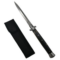 Briceag automat, Italian Blade, Stiletto, otel inoxidabil, 33 cm, husa inclusa - 6