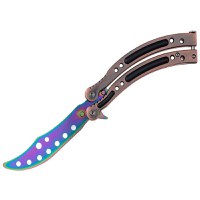 Briceag de antrenament IdeallStore, Rainbow Madness, 24 cm, teaca inclusa - 5