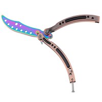 Briceag de antrenament IdeallStore, Rainbow Madness, 24 cm, teaca inclusa - 6