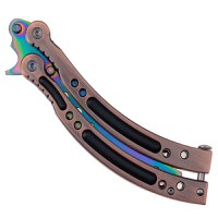 Briceag de antrenament IdeallStore, Rainbow Madness, 24 cm, teaca inclusa - 2