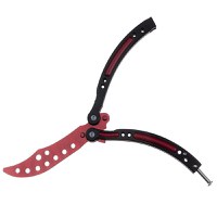 Briceag de antrenament IdeallStore, Red Inferno, 24 cm, teaca inclusa - 1