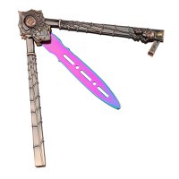 Briceag de antrenament IdeallStore, Spider Queen, 23 cm, multicolor, cutie lemn - 8