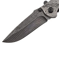 Briceag de vanatoare full metalic IdeallStore®, Future Adventure, otel inoxidabil, 21 cm, argintiu - 5