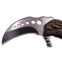 Briceag de vanatoare IdeallStore®, Blue Hell Rider, model karambit, 17 cm, albastru - 3