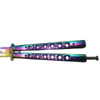 Briceag fluture, antrenament, Shark Dinasty, otel inoxidabil, multicolor, 24 cm - 5