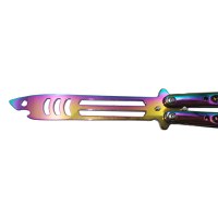 Briceag fluture, antrenament, Shark Dinasty, otel inoxidabil, multicolor, 24 cm - 3