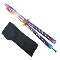 Briceag fluture, antrenament, Shark Dinasty, otel inoxidabil, multicolor, 24 cm - 6
