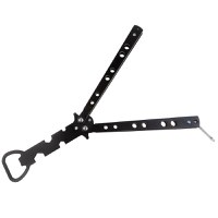 Briceag fluture de antrenament IdeallStore, model deschizator capace, At Your Service, negru, 20.5 cm - 1