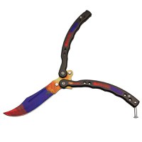 Briceag fluture de antrenament IdeallStore®, Tri-Elements, otel inoxidabil, 24.5 cm, multicolor - 1